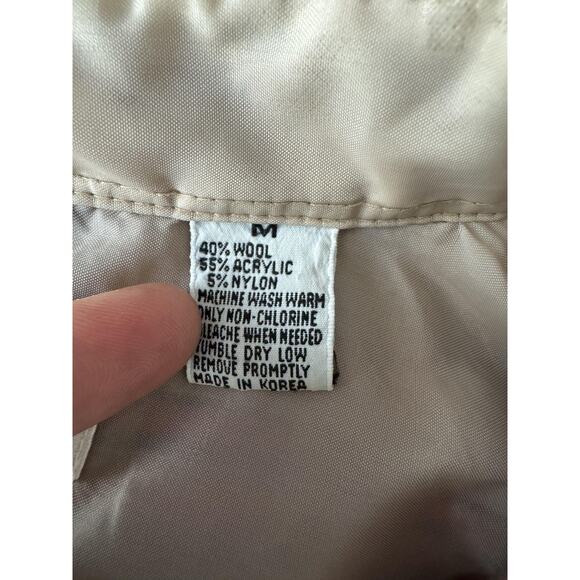 Vintage Sears Roebuck Shirt Womens OS Plaid Wool Blend Cropped 90s Lumber - Picture 4 of 8